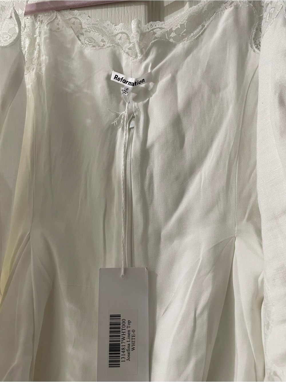 Reformation Josefina Linen Top NWT size 0 - Picture 12 of 13